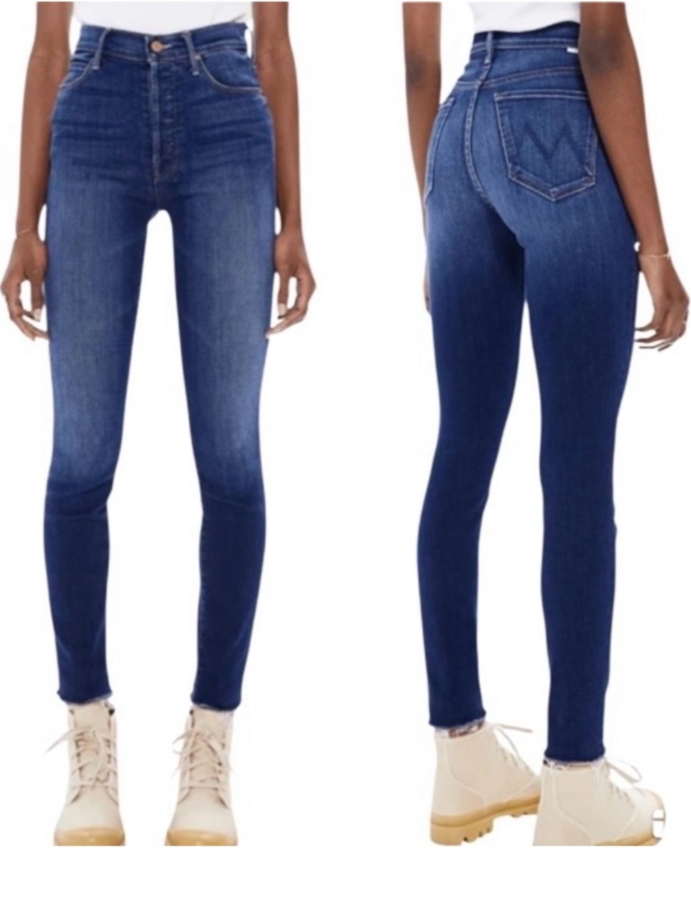 MOTHER The Stunner Ankle Fray Jeans Womens Sz 26 - Sweet Lime